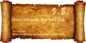 Vesztergom Borbála névjegykártya