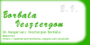 borbala vesztergom business card